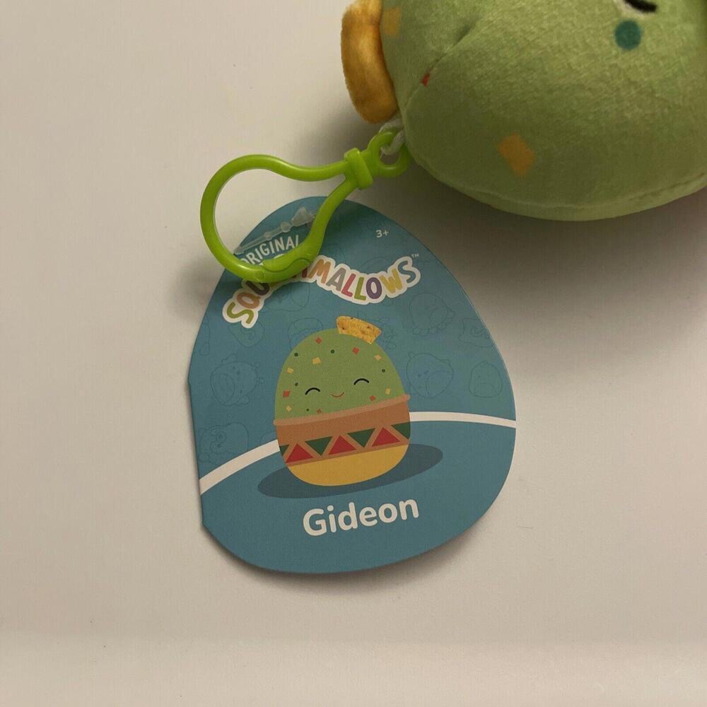 NEW 3.5” “Gideon the Guacamole Bowl” Kellytoy Squishmallow Plush Keychain Clip - Picture 3 of 3